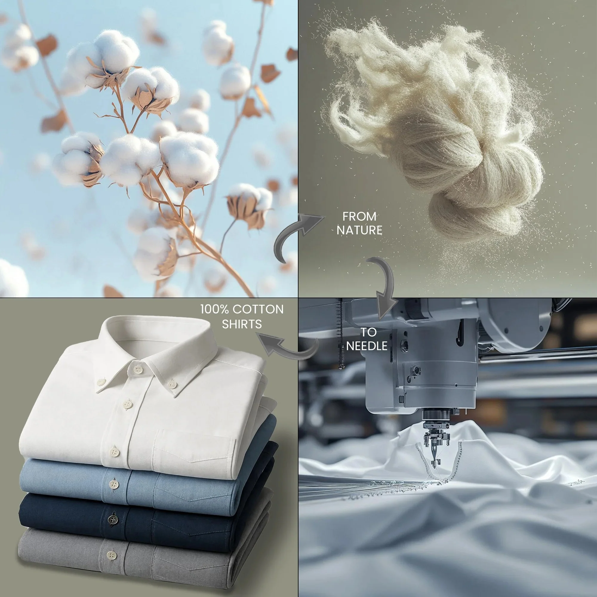 Combo of 2 Premium Cotton Formal Shirts – White & Grey | Single Pocket | Smart Fit - Image 3