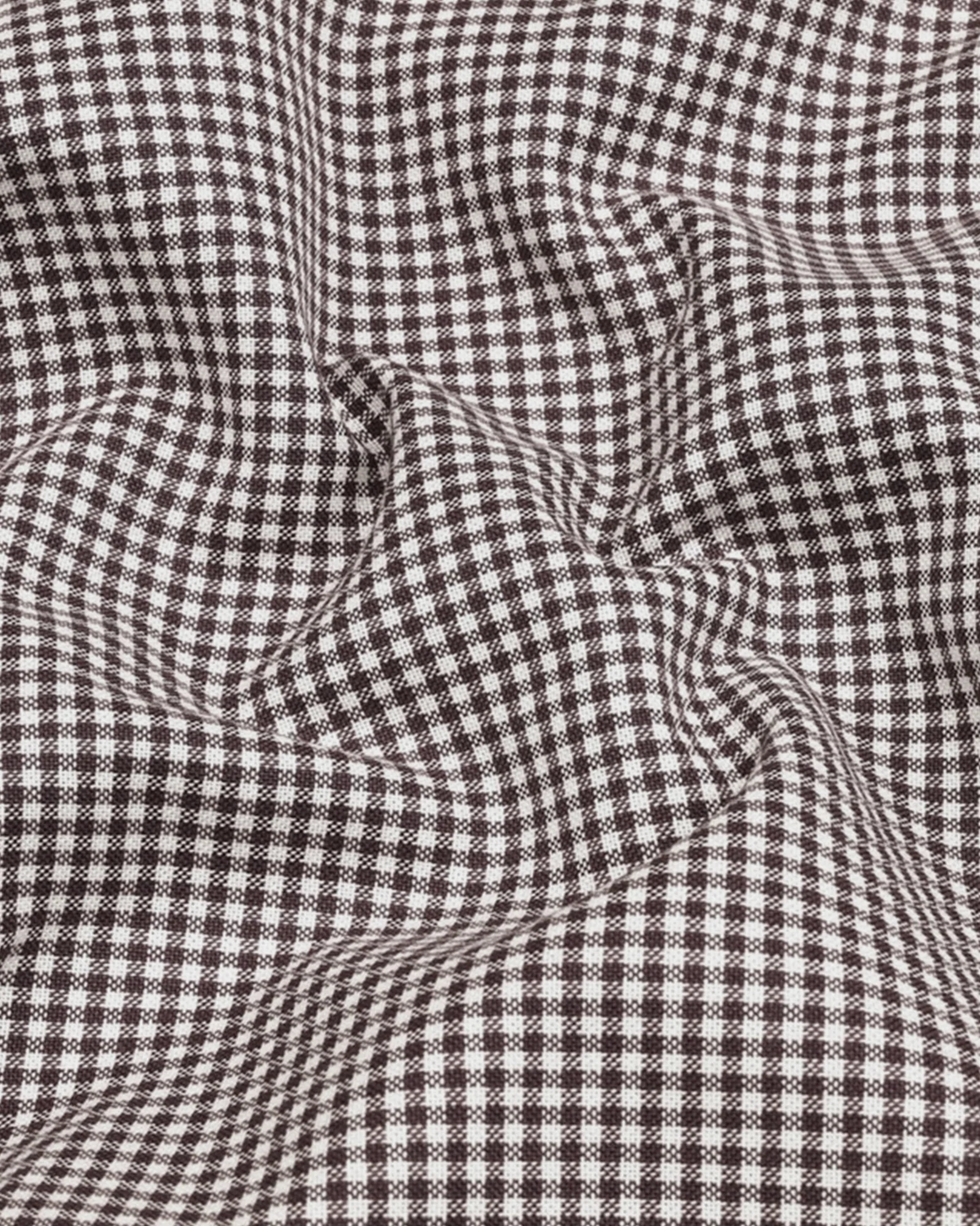 Men's Cotton Check Shirt-Brown, Regular Fit, All-Day Comfort - Image 3