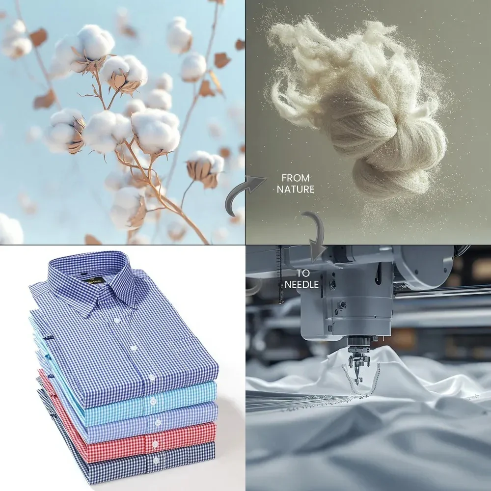 Men's Cotton Check Shirt-Brown, Regular Fit, All-Day Comfort - Image 4