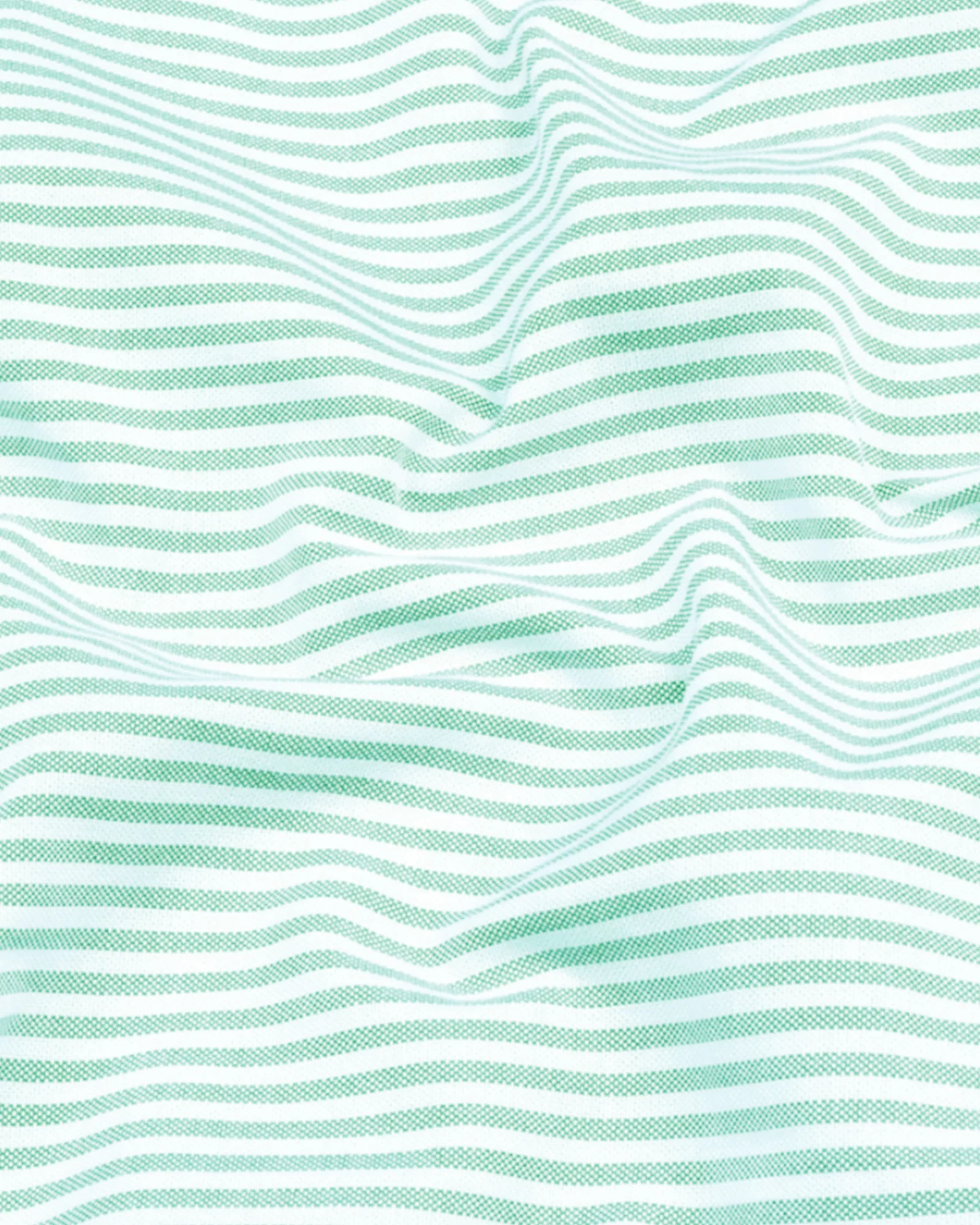 Men's Cotton Stripe Single Pocket Shirt-Light Green, Regular Fit, All-Day Comfort - Image 3