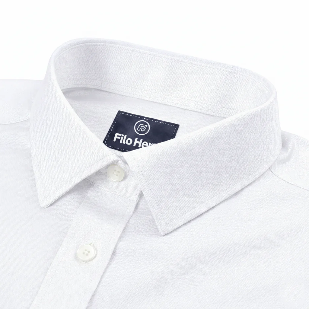 Men's Formal Regular Fit Cotton Full Sleeve Shirt - White - Image 3