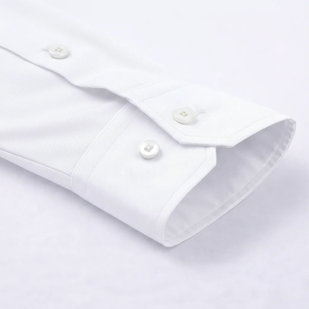 Men's Formal Regular Fit Cotton Full Sleeve Shirt - White - Image 4