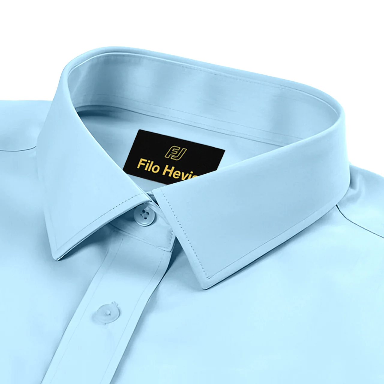 Men's Formal Regular Fit Cotton Full Sleeve Shirt - Sky Blue - Image 3