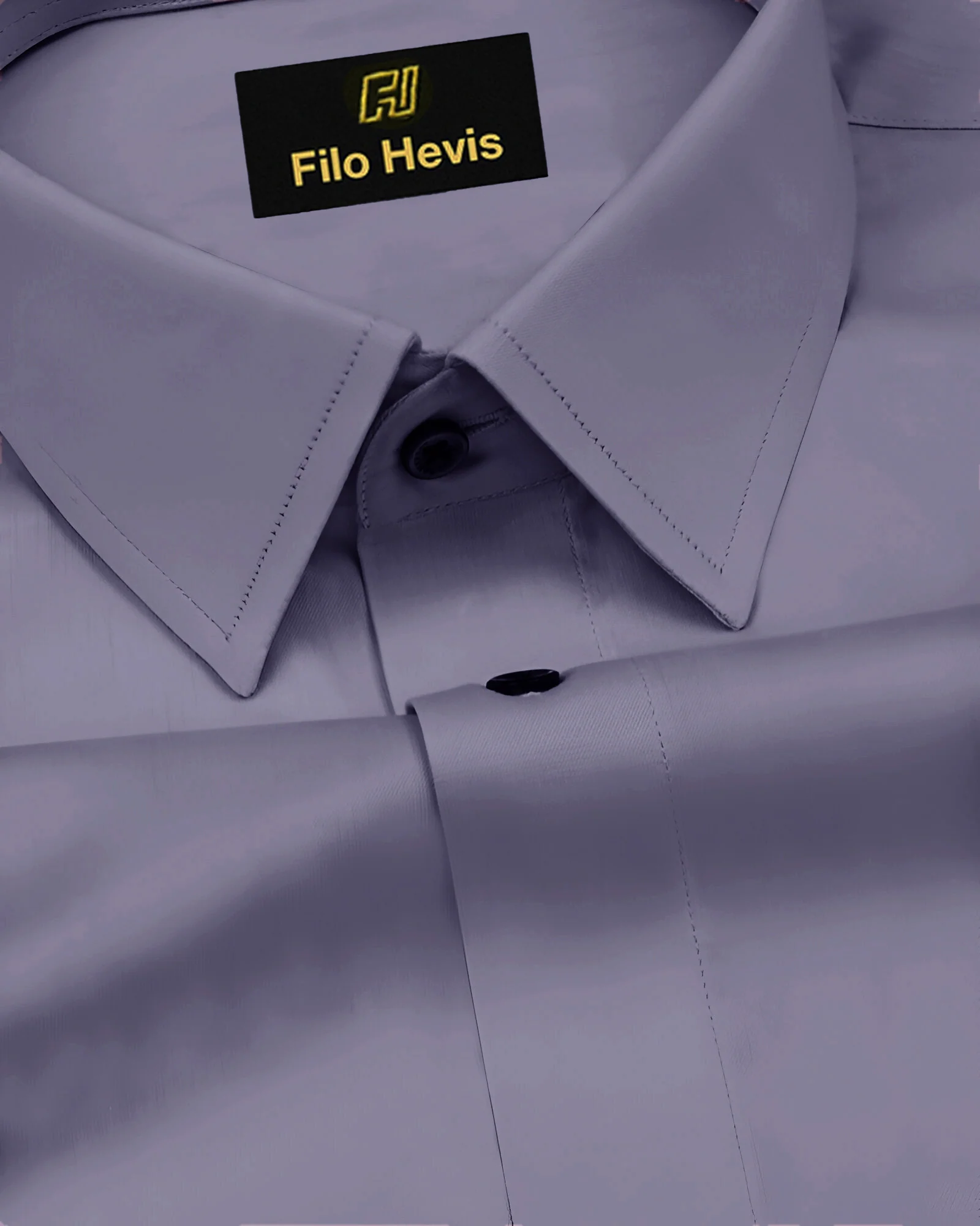 PLATINUM COTTON SATIN FORMAL SHIRT FOR MEN (Single Pocket)-Onion - Image 3