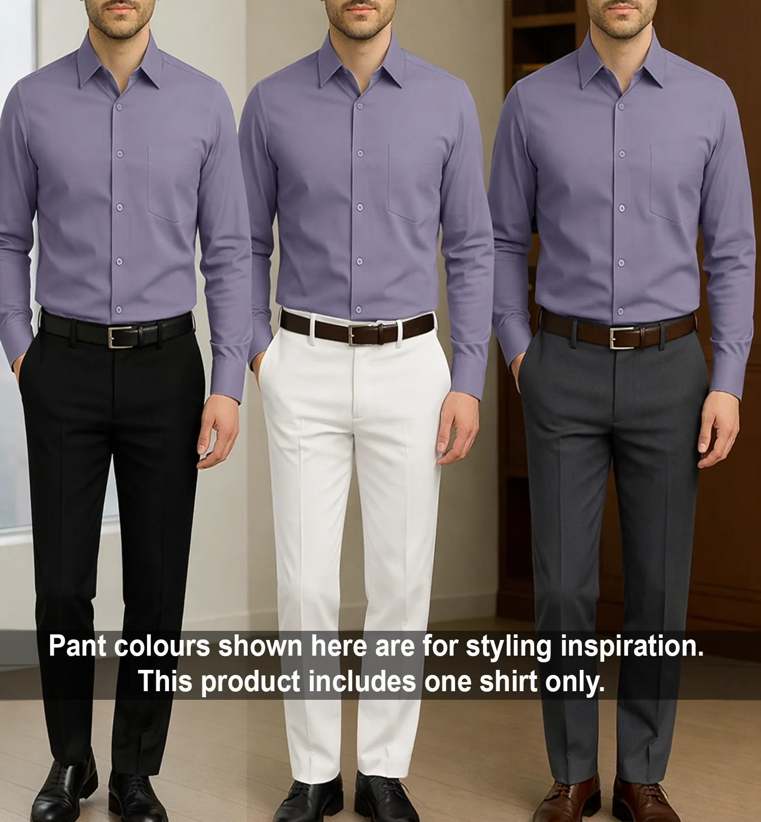 PLATINUM COTTON SATIN FORMAL SHIRT FOR MEN (Single Pocket)-Onion - Image 5