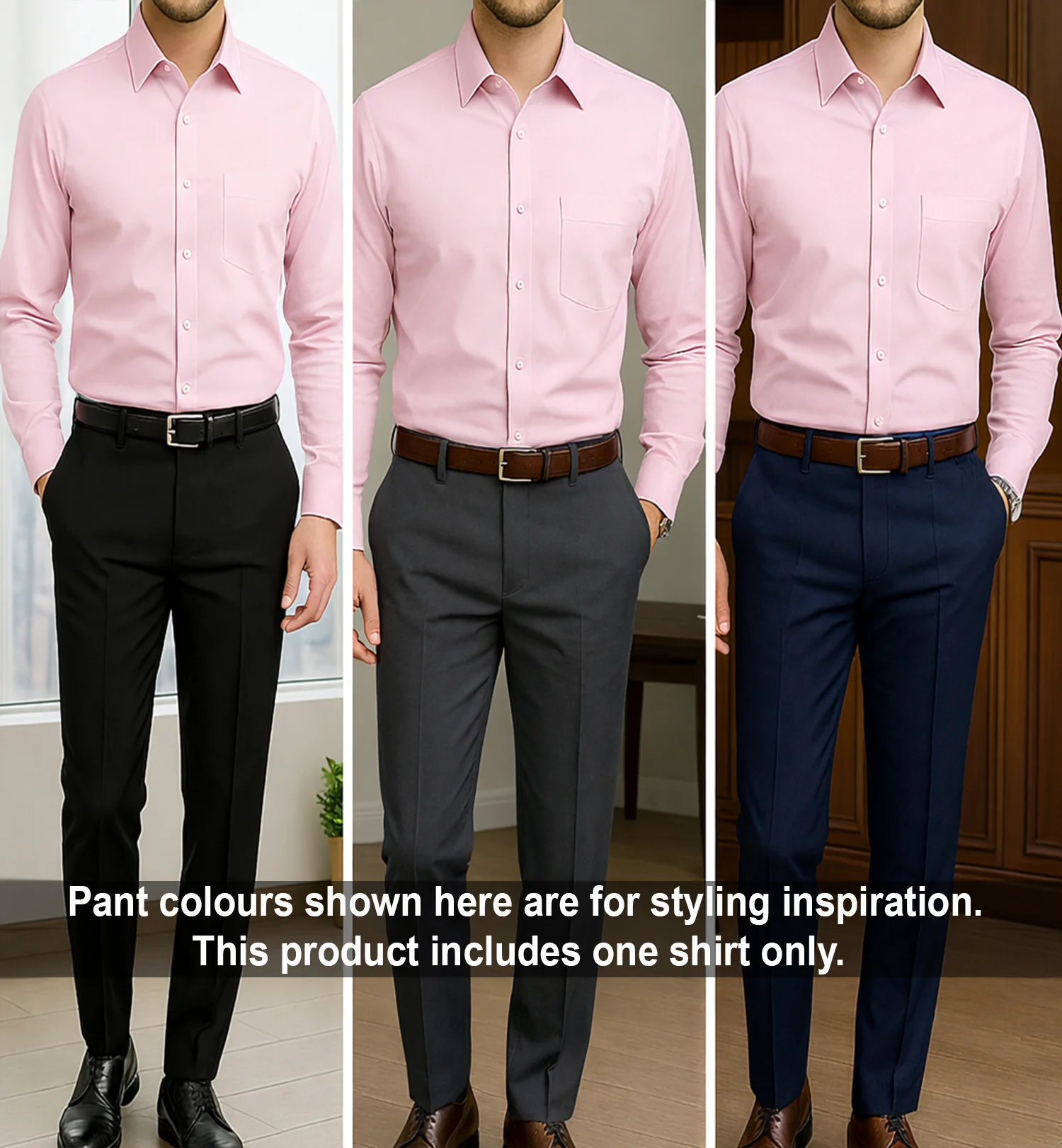 PLATINUM COTTON SATIN FORMAL SHIRT FOR MEN (Single Pocket)-Pink - Image 5
